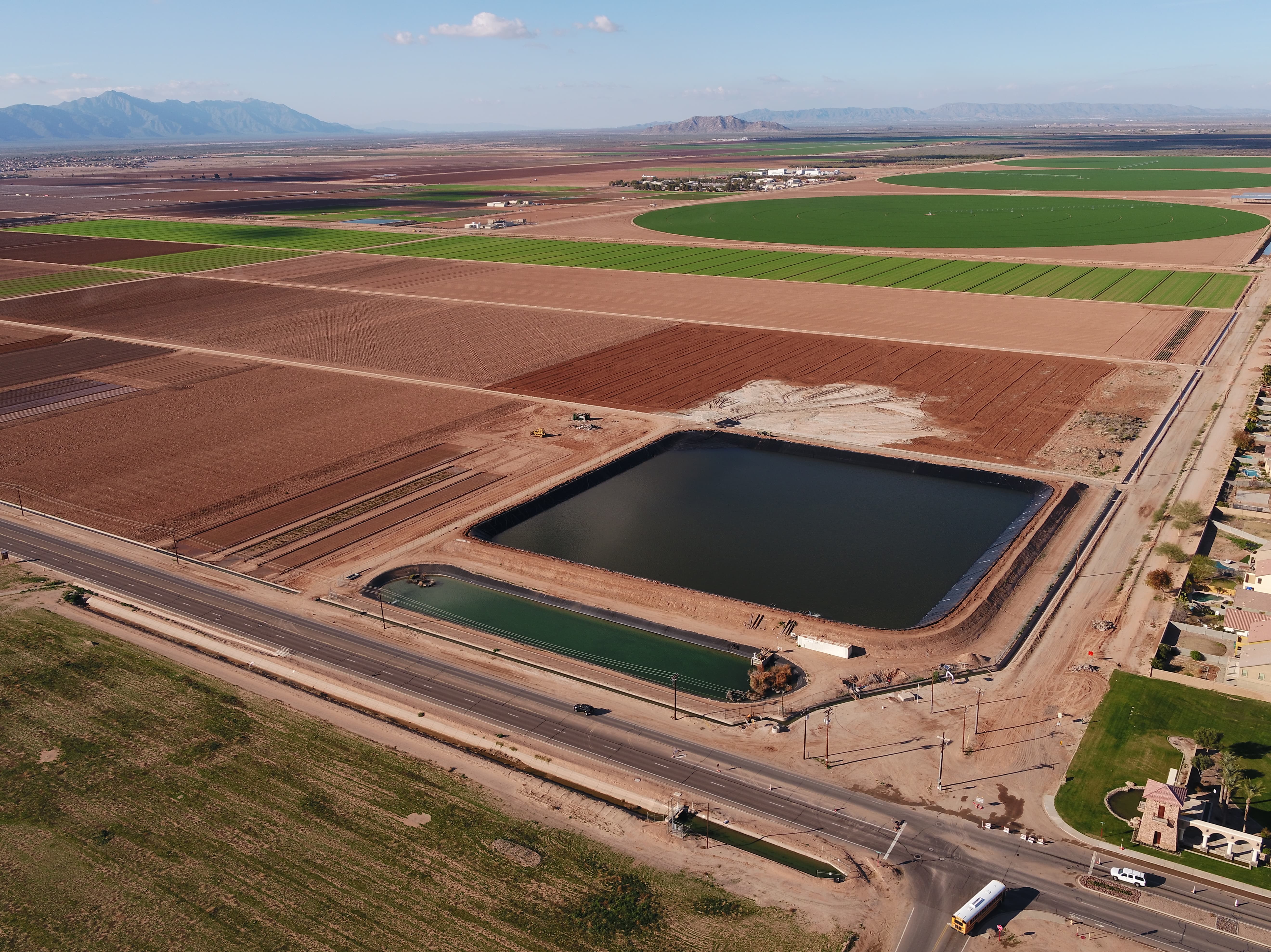 University of Arizona Agricultural Research Pond - EWL Aerial tech